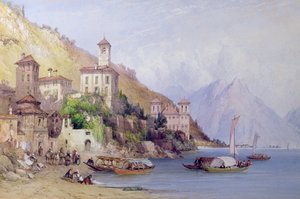 Gravedona, Lago de Como, 1895 de William Callow