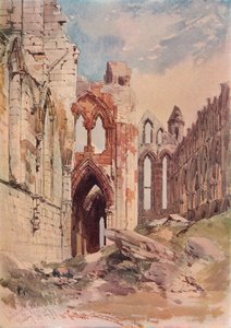 Interior de la Abadía de Whitby, c. 1915 de William Callow
