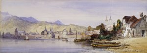 Lucerna desde el lago, 1862 de William Callow