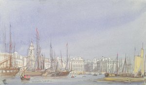 Marsella, Embarcaciones en el Puerto Interior, 28 de julio de 1836 de William Callow