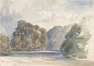 En el Wharfe, Abadía de Bolton, 30 de septiembre de 1858 de William Callow