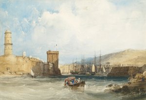 La entrada al puerto de Marsella de William Callow