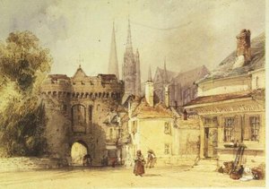 La Puerta Guillaume, Chartres de William Callow