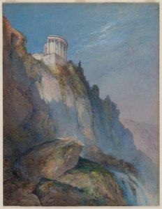 El Templo de Vesta y las cascadas en Tívoli de William Callow