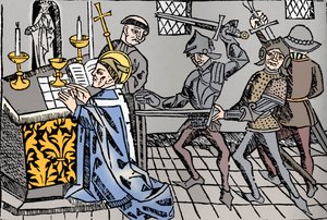 Martirio de San Tomás de Canterbury, c. 1484 de William Caxton