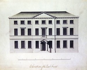 Diseño para Enville Hall en Staffordshire, c.1770 de William Chambers