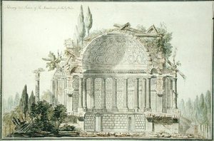 Diseño para un Mausoleo en Ruinas para el Príncipe de Gales (1738-1820) 1752 de William Chambers