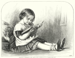 Lectura (grabado) de William Charles Thomas (after) Dobson
