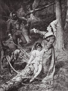 Encuentro de Margarita de Anjou con un ladrón de Hexham de William Christian Symons
