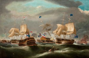 Batalla de Camperdown de William Clarkson (manner of) Stanfield