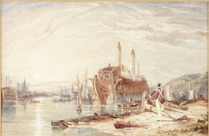 Barco en el puerto de Falmouth de Clarkson Frederick Stanfield