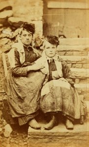 Trabajadores de la fábrica de hierro de Tredegar, Gales de William Clayton