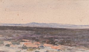 Paisaje: Valle con montaña a lo lejos de William Collins