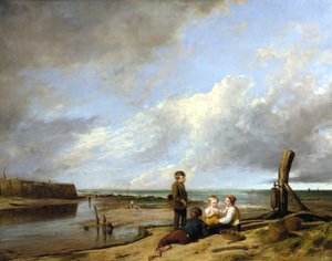Chicos de camarones en Cromer, 1815 de William Collins