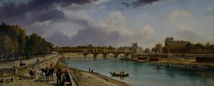 El Sena bajo París, c.1825-35 de William Cowen
