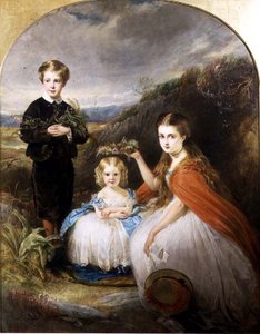 Retrato de los niños Middleton: Jessie Caroline (Colla) (n.1851), Alfred Harold (n.1857) y Alice Edith (n.1861) 1864