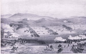 Balaclava, 25 de octubre de 1854: La carga de la Brigada Ligera, ilustración de British Battles on Land and Sea, 1915 de William Crimea Simpson