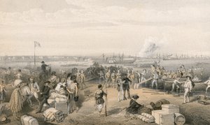 Desembarco de la expedición a Kertch y la voladura de la Batería de San Pablo de William Crimea Simpson