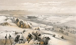 Sebastopol desde la batería de 26 cañones en el extremo derecho del ataque francés de William Crimea Simpson