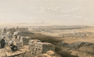 Estrechos de Yenikale con la bahía y la ciudad de Kertch desde la antigua fortaleza de Yenikale de William Crimea Simpson