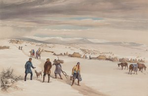 El campamento de la Segunda División, mirando al este. Enero de 1855