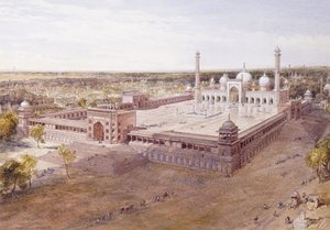 La Jami Masjid, Delhi, 1864 de William Crimea Simpson