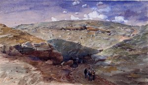 El Valle de la Sombra de la Muerte, Cuevas en el Camino Woronzoff, 1854 de William Crimea Simpson