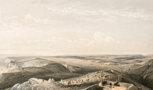 Vista desde las alturas sobre Balaklava mirando hacia Sebastopol de William Crimea Simpson