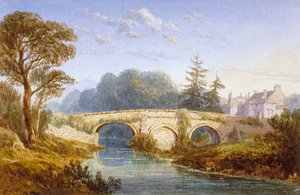 Vista del puente de Eltham cerca del palacio de Eltham, Woolwich, Greenwich, Londres, c. 1830