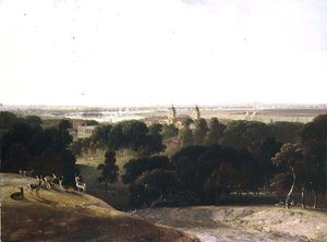 Vista de Londres desde el parque de Greenwich de William Daniell