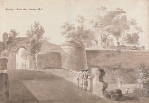 Puente y Puerta de Patna y Fuerte de Monghyr de William Daniell