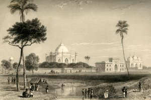 Mausoleo de Sufter Jung, Delhi, 1835 de William Daniell