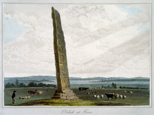 Obelisco en Forres, Moray, Escocia