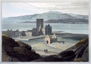 La catedral de Iona, Argyll y Bute, Escocia, 1817 de William Daniell