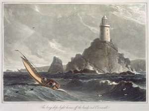 El faro de Longships en Lands End, Cornualles, del Volumen I de 