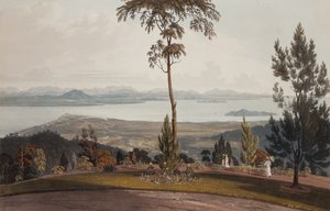 Vista desde Strawberry Hill, Isla del Príncipe de Gales de William Daniell