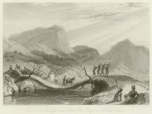 Vista de un puente sobre el Ba-Fing de William Daniell