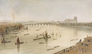 Puente de Westminster desde Somerset House, 1805 de William Daniell