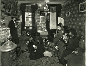 Comité evangelístico, Sra. Williams, 136 W. 99th Street, Srta. Broad enseña, 1916