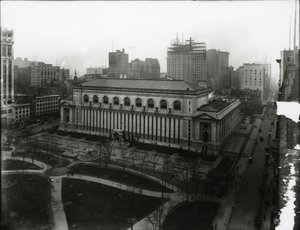 Biblioteca Pública de Nueva York y Bryant Park, c.1910-21