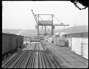 Cargador directo en el West Shore Rail Road, Weehawken, Nueva Jersey, 1912 de William Davis Hassler