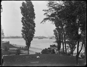 Vista de Hell Gate y el East River desde el parque de la calle 86, Nueva York, 31 de julio de 1914 de William Davis Hassler