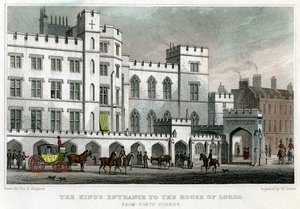 La Entrada del Rey a la Cámara de los Lores, Palacio de Westminster, Londres, 1829