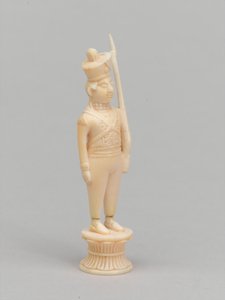 Peón blanco, pieza de ajedrez, India, c.1820 de William Dobson