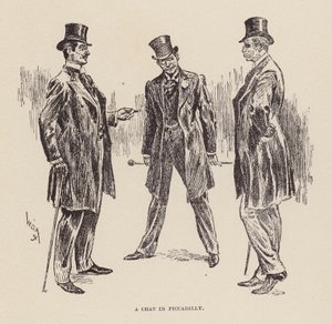 Una charla en Piccadilly (grabado) de William Douglas Almond