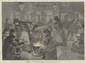 Desalojo de familias irlandesas pobres en Leather Lane, Holborn de William Douglas Almond