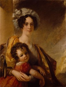 Sra. John Clerk Maxwell de soltera Frances Cay y su hijo James
