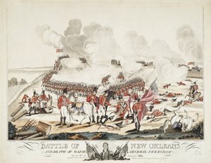 Batalla de Nueva Orleans y muerte del General Mayor Packenham de William Edward (after) West