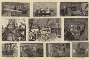 El viaje de los cadetes reales alrededor del mundo, bocetos a bordo del HMS Bacchante de William Edward Atkins