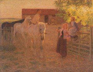 The Old Gate, c.1896 (óleo sobre lienzo) de William Edward Stott